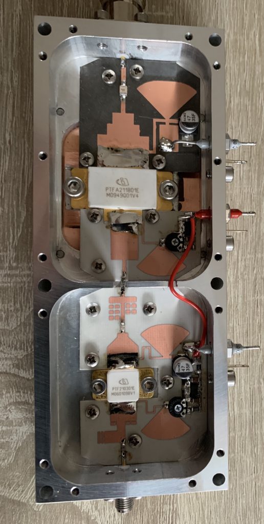PE1RKI amplifier internal view