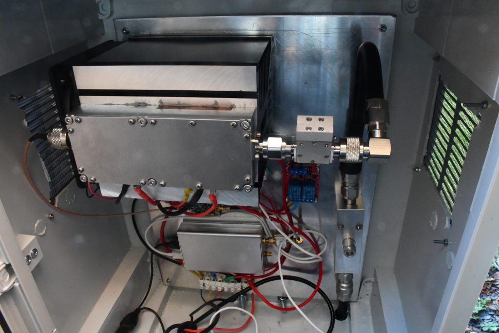 DATV transmitter cabinet internal view